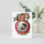 Kerst - Deck de Hallen - Tibetanen Feestdagenkaart (Staand voorkant)