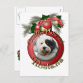 Kerst - Deck de Hallen - Tibetanen Feestdagenkaart (Voorkant / Achterkant)