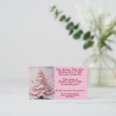 Kerst Decor & Gifts Tree Roze Winkel Verkoop Etsy Visitekaartje (Staand voorkant)