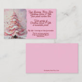 Kerst Decor & Gifts Tree Roze Winkel Verkoop Etsy Visitekaartje (Voorkant / Achterkant)