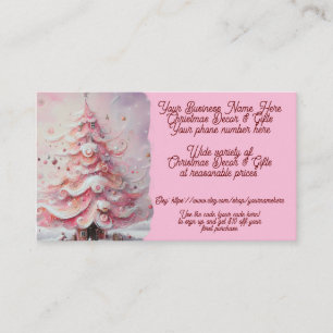 Kerst Decor & Gifts Tree Roze Winkel Verkoop Etsy Visitekaartje