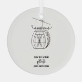 Kerst Decor Nurse Skiing Slope Adventure Gift Glas Ornament (Achterkant)