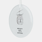 Kerst Decor Nurse Skiing Slope Adventure Gift Glas Ornament (Voorkant links)