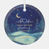 Kerst Decor Outdoor Adventure Nurse Life Gift Glas Ornament (Voorkant)