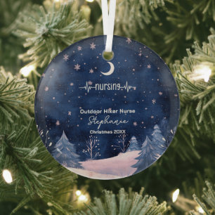 Kerst Decor Outdoor Adventure Nurse Life Gift Glas Ornament