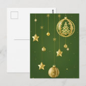 Kerst decoratie briefkaart (Voorkant / Achterkant)