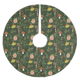 Kerst decoratie donkergroene kerstboom zoom rok