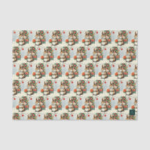 Kerst decoratie eekhoorn tissue papier