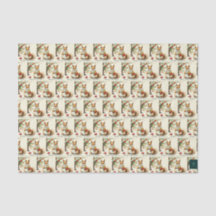 Kerst decoratie eekhoorn tissue papier