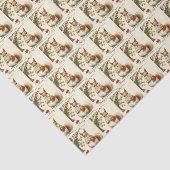 Kerst decoratie eekhoorn tissue papier (Detail)