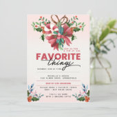 Kerst Decoratie Favoriete Dingen Party Kaart (Staand voorkant)