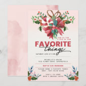 Kerst Decoratie Favoriete Dingen Party Kaart (Voorkant / Achterkant)