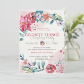 Kerst Decoratie Favoriete Dingen Party Kaart (Staand voorkant)