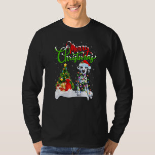 Kerst Decoratie Kerstman Dalmatiër Hond Kerstmis T-shirt