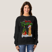 Kerst Decoratie Kerstman Goldendoodle Hond Kerstmi Trui (Voorkant volledig)