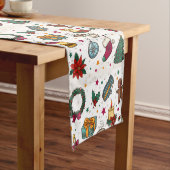 Kerst decoratie korte tafelloper (Voorbeeld)
