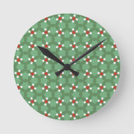 Kerst decoratie kussen ronde klok