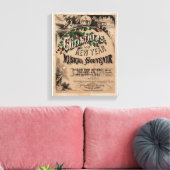 Kerst decoratie met vintage muziekposter (Insitu (Woonkamer))