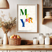 Kerst decoratie, muurkunst kerstposter poster