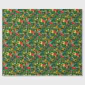 Kerst Decoratie Patroon Cadeaupapier (Vlak)