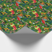 Kerst Decoratie Patroon Cadeaupapier (Hoek)