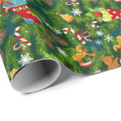Kerst Decoratie Patroon Cadeaupapier (Rol Hoek)