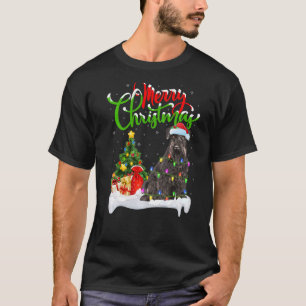 Kerst Decoratie Santa Miniatuur Schnauzer Hond Ker T-shirt