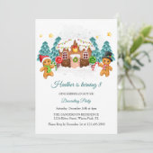 Kerst Decoratie Verjaardagsfeestje Voor Kinderen Kaart (Staand voorkant)