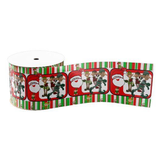 Kerst decoratief lint, Elf Grosgrain Lint (Spoel)