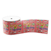 Kerst decoratief lint, Happy Birthday Grosgrain Lint (Spoel)