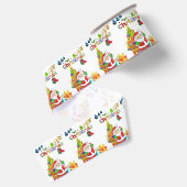 Kerst decoratief lint, Kerstman Grosgrain Lint (Achterkant)