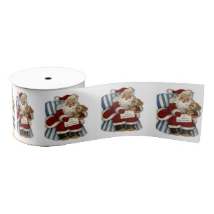 Kerst decoratief lint, Sinterklaas Grosgrain Lint