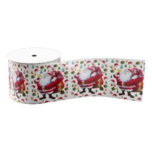 Kerst decoratief lint, Sinterklaas Grosgrain Lint