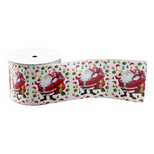 Kerst decoratief lint, Sinterklaas Grosgrain Lint (Spoel)