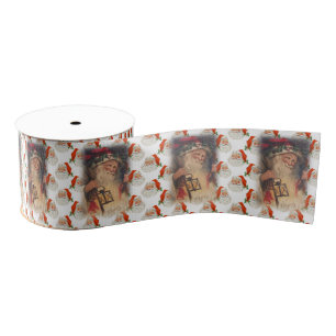 Kerst decoratief lint, Sinterklaas Grosgrain Lint