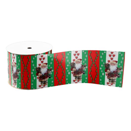 Kerst decoratief lint, Sinterklaas Grosgrain Lint (Spoel)