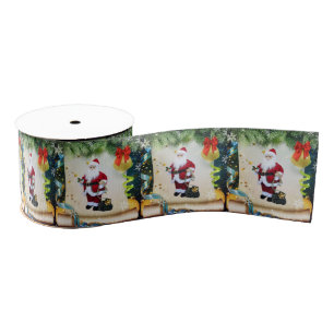 Kerst decoratief lint, Sinterklaas Grosgrain Lint