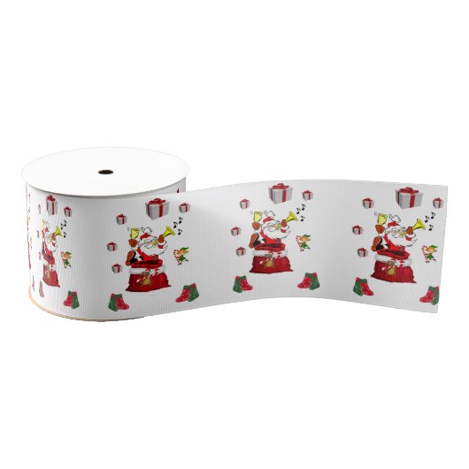 Kerst decoratief lint, Sinterklaas Grosgrain Lint (Spoel)