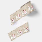 Kerst decoratief lint, Sneeuwman Grosgrain Lint (Achterkant)