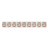 Kerst decoratief lint, Sneeuwman Grosgrain Lint (Voorkant)
