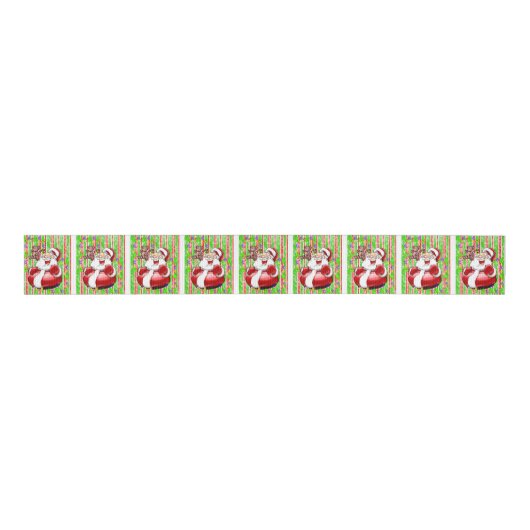 Kerst decoratief lint, teddybeer grosgrain lint (Voorkant)