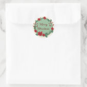 Kerst-decoratief Ronde Sticker (Tas)