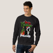 Kerst Decoraties Kerstman Boston Terrier Hond Kers Trui (Voorkant volledig)