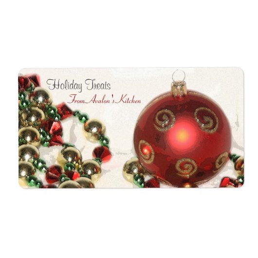 Kerst Decoraties Keuken Treat Baking Label (Voorkant)