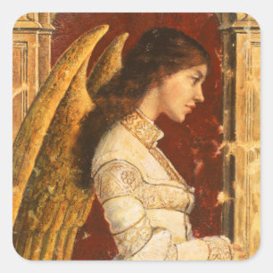 Kerst Decoratieve Engel Envelop Seal Vierkante Sticker