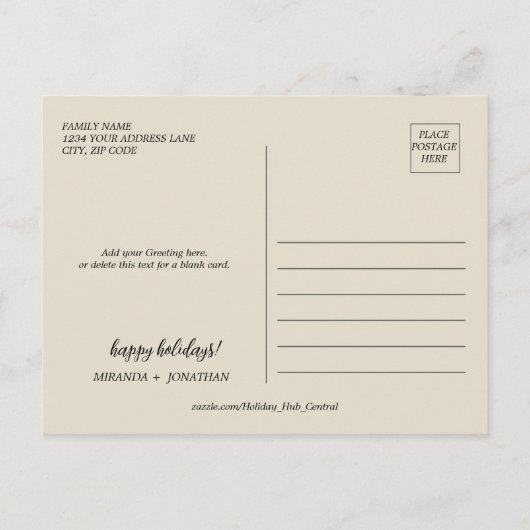 Kerst decoratieve Ornamenten Ballen Foto Feestdagenkaart (Achterkant)