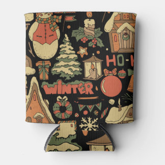 Kerst decoratieve set blikjeskoeler
