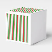 Kerst decoratieve strepen bedankdoosjes (Voorkant Zijde)