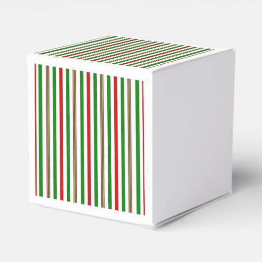 Kerst decoratieve strepen bedankdoosjes (Achterkant)
