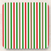 Kerst decoratieve strepen bier onderzetter (Voorkant)